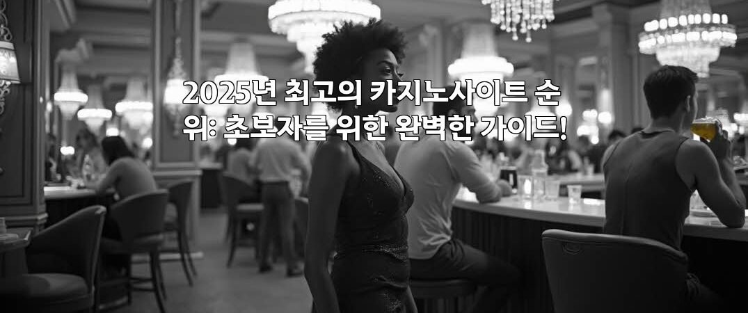 2025년 최고의 카지노사이트 순위: 초보자를 위한 완벽한 가이드!